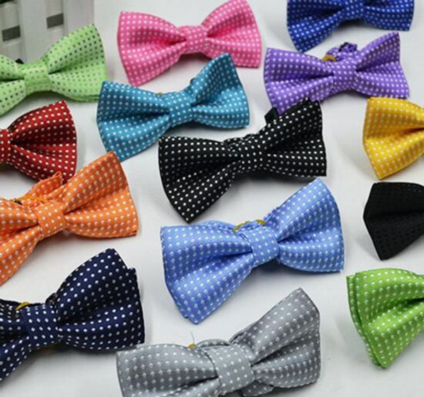 

children's bow tie polyester silk casual point bow tie ing, Black;gray