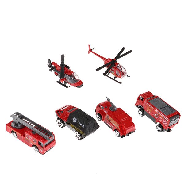 

kids children boys play 1:87 pull back fire fighting series car airplane toy