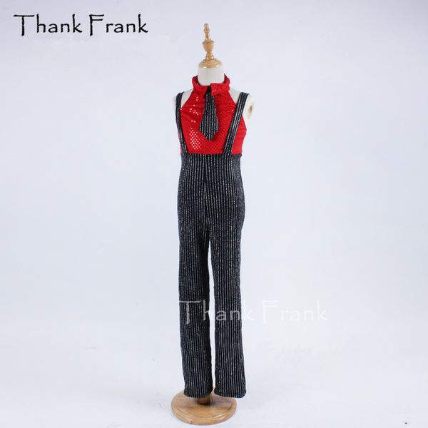 

new design latin modern dance costume with suspenders thank frank c405, Black;red