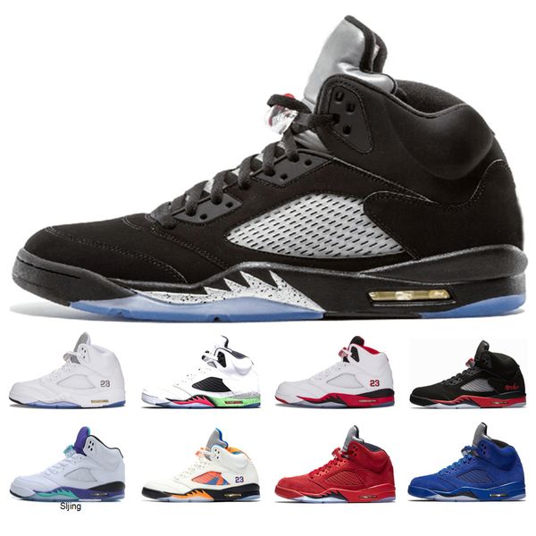

classic 5 v og black metallic mens basketball shoes blue red suede olympic metallic gold fire red metallic silver oreo sports sneakers shoes