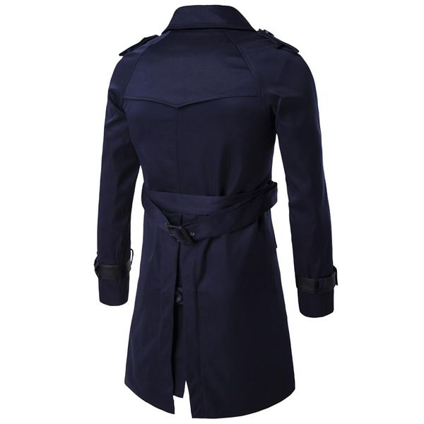 

new trench coat men brand clothing mens trench coat 2019 new fashion designer men long autumn winter g2o3, Tan;black