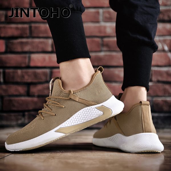 

new men's shoes breathable men's sports shoes jintoho casual 39-44, Black