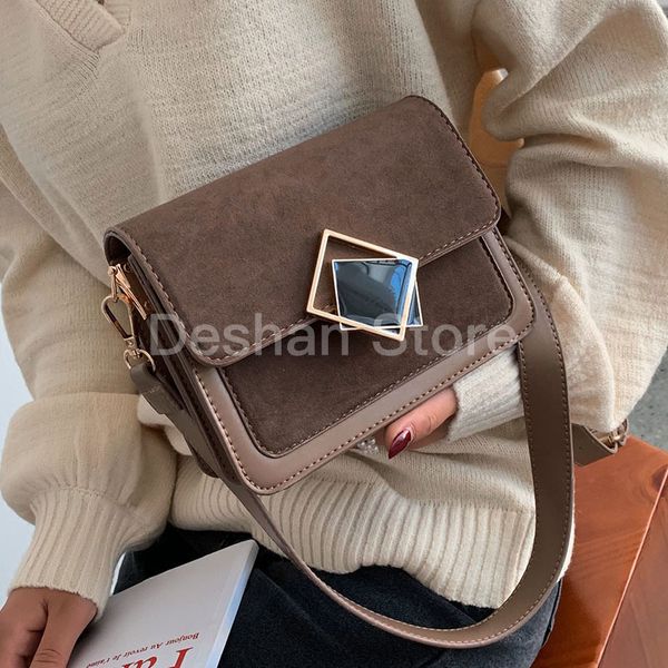 

color contrast scrub leather crossbody bags for women 2019 small shoulder messenger lady designer luxury lock handbags