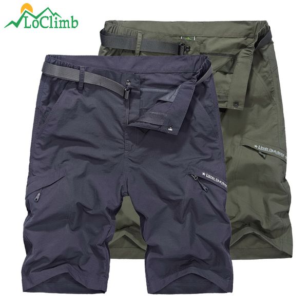 

loclimb outdoor hiking shorts for men camping/climbing/trekking khaki quick dry shorts men's sports fishing am385, Brown;gray