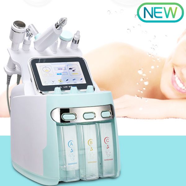 

oxygen facial machine 6 in 1 hydro dermabracion oxygen jet beauty combine with ultrasound rf vacuum bubble blackheads with ing, Black;white