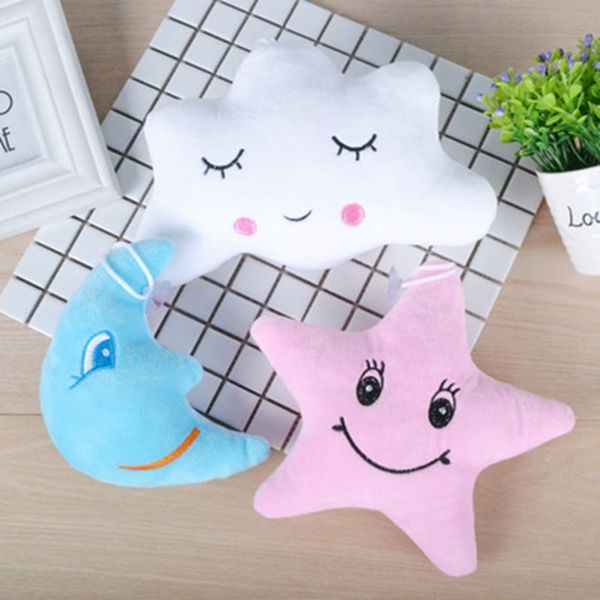 

1pcs cute stars and moon dolls pendant cute flaky clouds emoticon pillow cloth lady pillow cloth doll