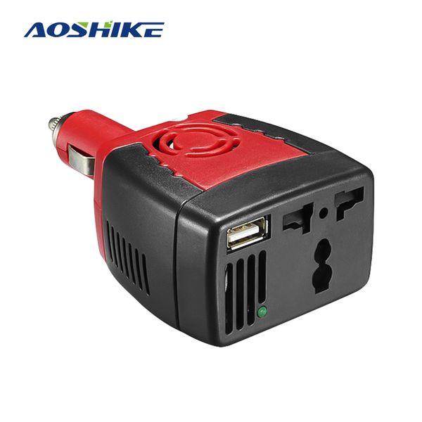 

aoshike 1pc 150w/75w dc 12v to ac 220v car power inverter adapter with usb charger dc 12v to ac 110v car electronics accessories