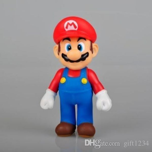 

bravo new super mario 5" mario action figure toy red hat super quality doll gift for kids t615