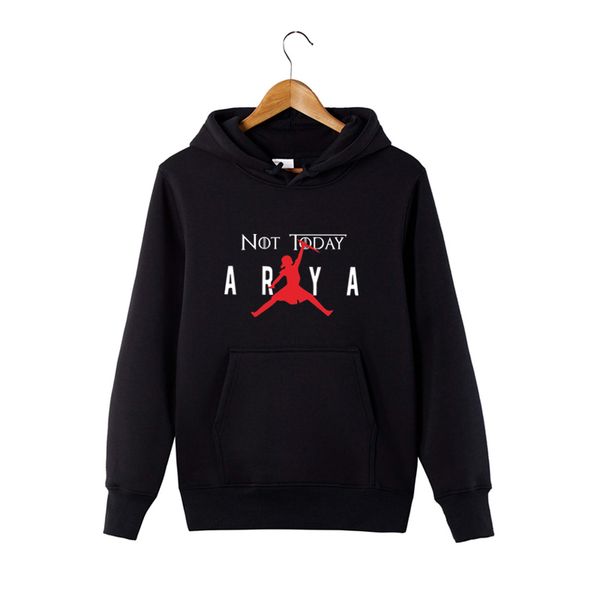 

hoodie not today hooded sweatershirt sword arya stark hoodie pullover, Black