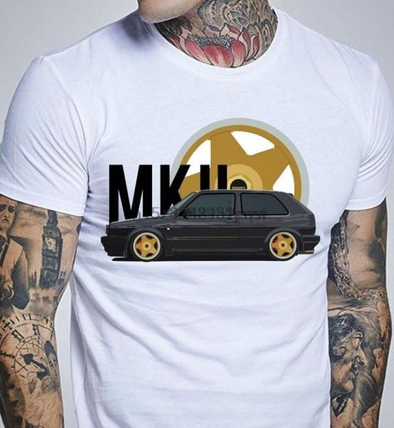 

2020 fashion summer t-shirt germany classic legend car golf 2 wheels tires tees casual short sleeve, White;black
