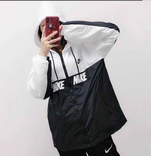 

Explo ion tyle letter jacket windbreaker men and women jacket new fa hion white and black letter jacket coat ize 2xl