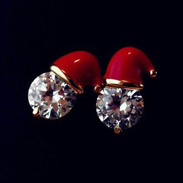 

funny christmas cap ear christmas earrings ladies earrings lovely for women fashion personalized jewelry birthday gift, Silver