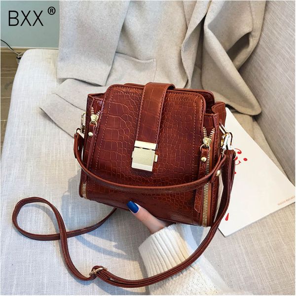 

bxx] crocodile pattern leather crossbody bags for women 2019 shoulder messenger bag female travel handbags all-match bag hj219