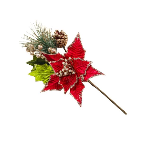 

christmas tree decorations christmas simulated pine needle pine golden pollen flower arrangement simulated accessories