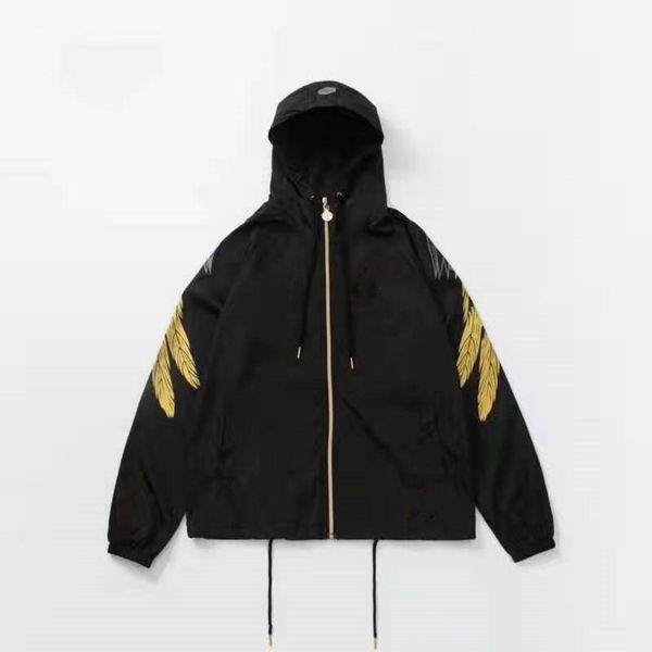 

mens designer jacket hooded fashion brand joggers jacket zipper coat for men women sport windbreaker jacket eagle print 2020, Black;brown