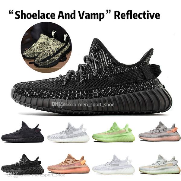 

sale kanye west clay v2 static reflective gid glow in the dark mens running shoes hyperspace true form zebra women sports designer sneakers