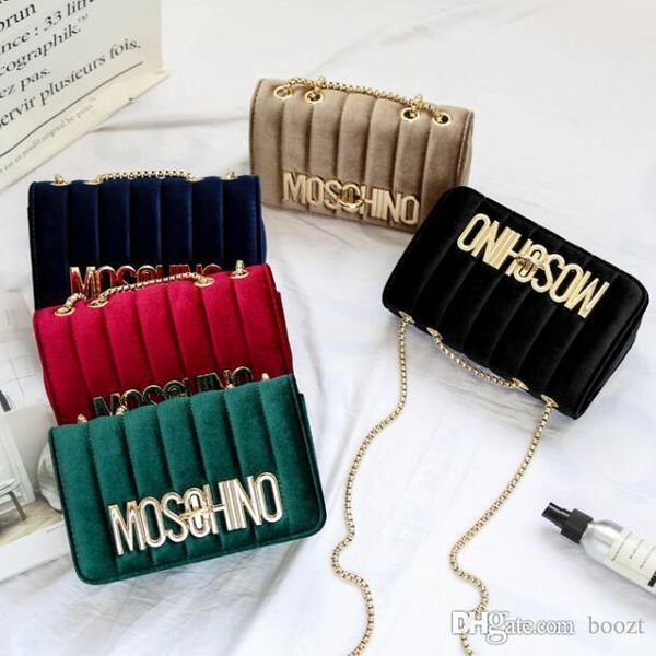 

women's velour chain shoulder fashion bags casual fashion handbag mini plush bag lock chain handbag 1742