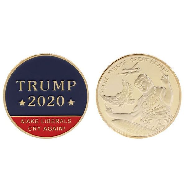 

2020 donald trump souvenir coin dollar make america great again metal coins figure crafts america general election goods product sales e3409