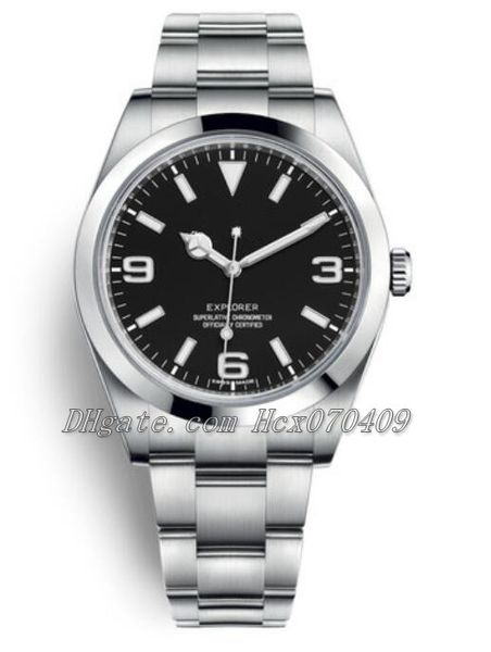 

In original box men luxury watch perpetual black dial 39mm 214270 explorer tainle teel a ia 2813 movement automatic men watch watche