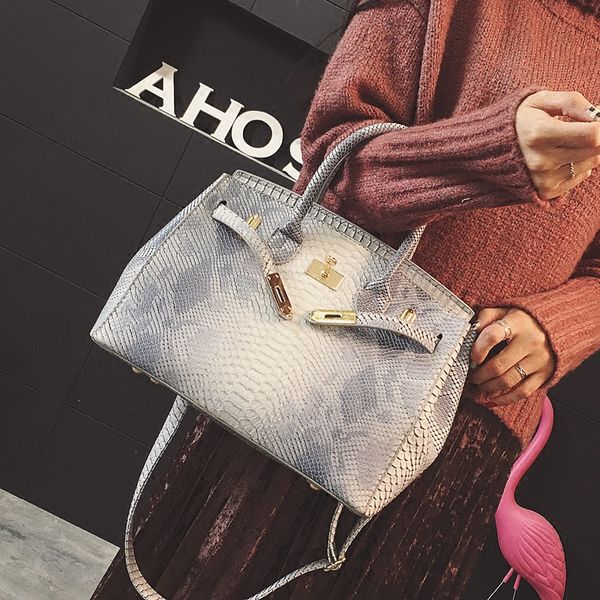 

luxury handbag women bag printed snake crocodile skin jelly bag tote python designer purse female crossbody shoulder satchel