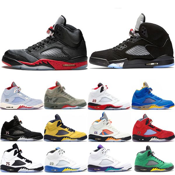 

bred trophy room university red ice blue 5 5s og men basketball shoes michigan jsp laney varsity royal psg trainers sneakers