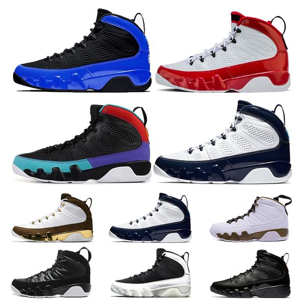 

2020 fashion 9 9s mens basketball shoes racer blue gym red bred og space jam unc athletics sports sneakers us 7-13