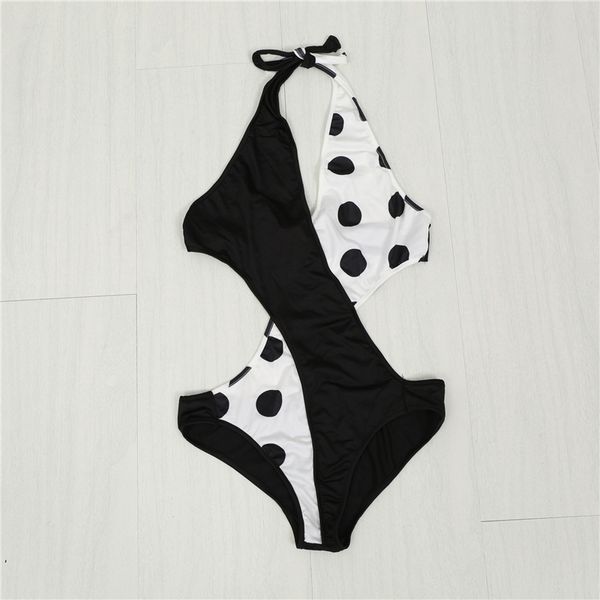 

women bikini set bandage polka dot push up padded swimwear swimsuit bathing beachwear 2020, White;black