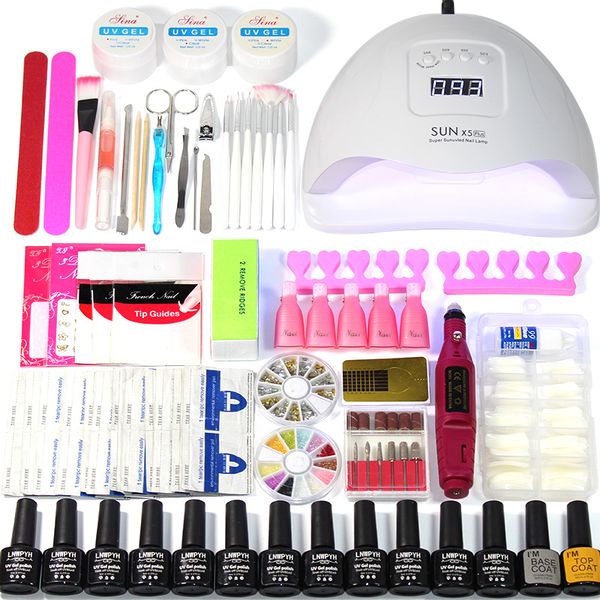 

2019 nail et 45 48 54w uv light dryer 12color nail poli h gel poli hing uv gel varni h poli h makeup manicure tool et