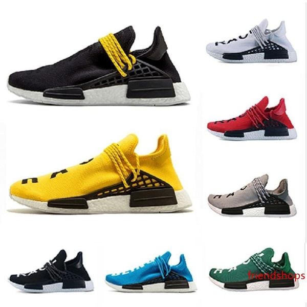 

men women human race shoes pharrell williams yellow red green white mens trainers sports designer sneakers 36-45