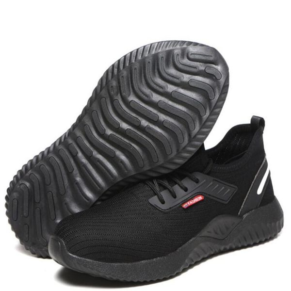 

new men's shoes steel toe caps anti-smashing anti-piercing safety work shoes lightweight wear-resistant fashion protective, Black