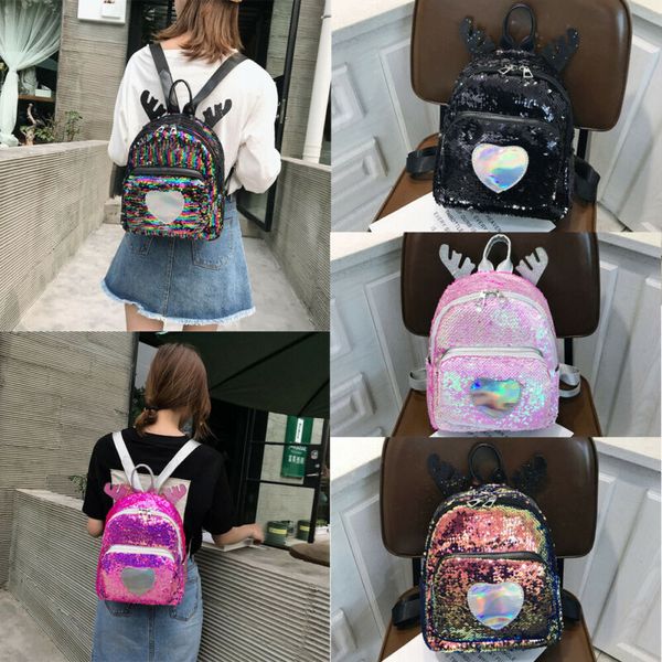 

2020 children fashion small school bag kids unicorn sequin backpack lovely rucksack kindergarten girls crossbody backpack