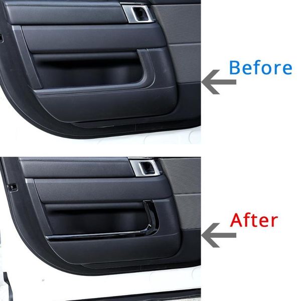 

for landrover sport rr sport 2014-2018 car styling abs chrome gloss black inner door decoration strip trim accessory