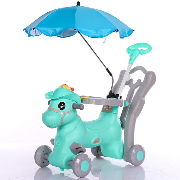 

children's rocking chair with music baby walker baby bouncer multi-function large toy car sliding artifact