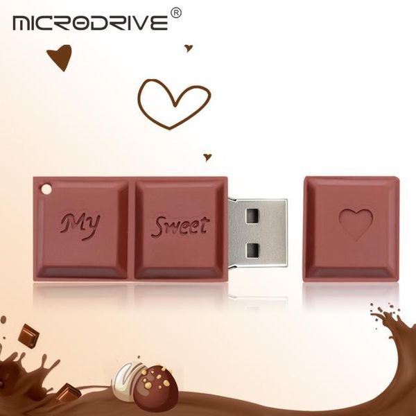 

good quality chocolate lovely usb flash drive silicone pendrive usb2.0 64gb 32gb 16gb 8gb 4gb pen drive flash drive gift usb stick