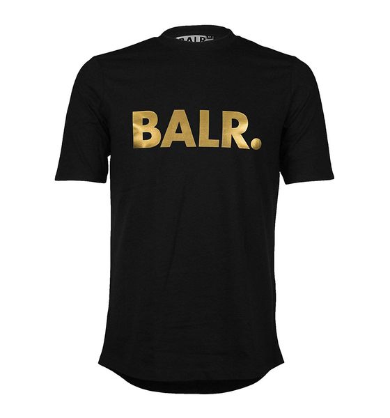 

BALR Brand Shirt Черно-золотая модная летняя футболка