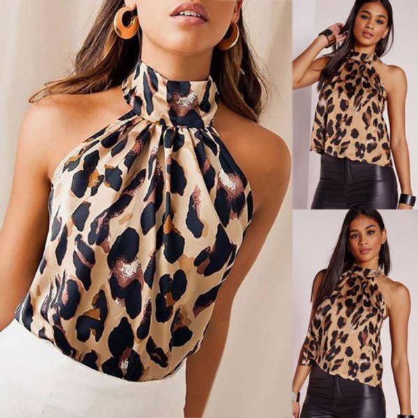 

hirigin womens lace sleeveless leopard print vest t-shirt summer casual tee lady summer clothing suit, White