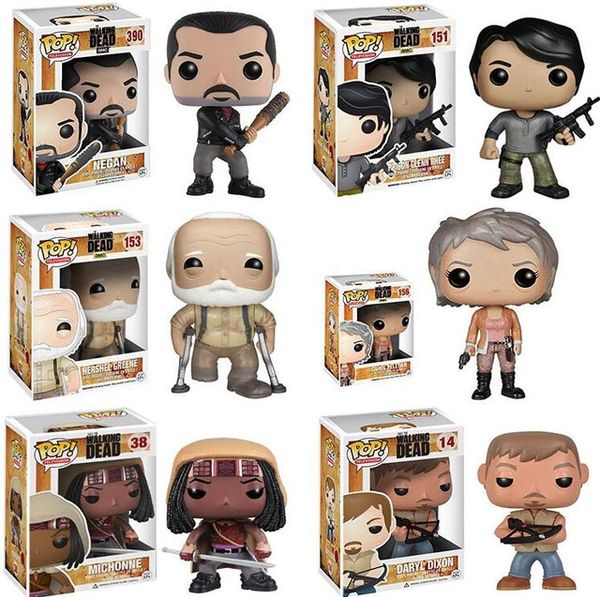 

funko pop the walking dead collection model kids toys rick glenn carl figure doll toys