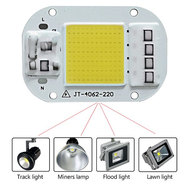 

ac 220v 20w/30w/50w driver high pressure led chip cob light source