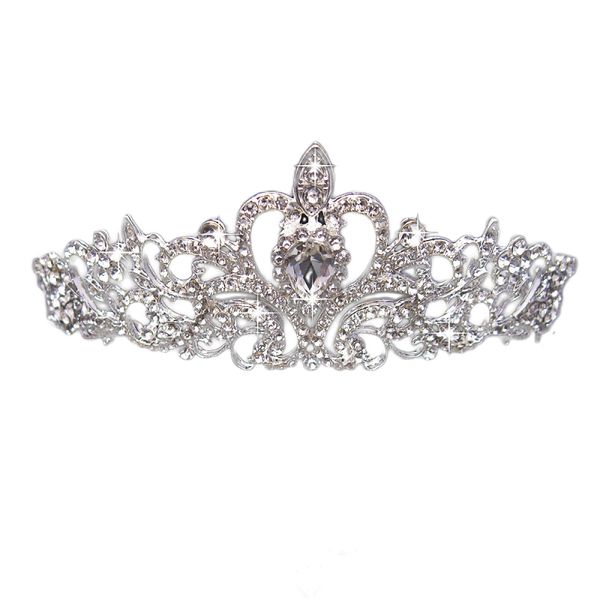 

new bridal wedding crystal rhinestone hair headband princess crown comb tiara prom pageant 1 pc ing, Slivery;golden