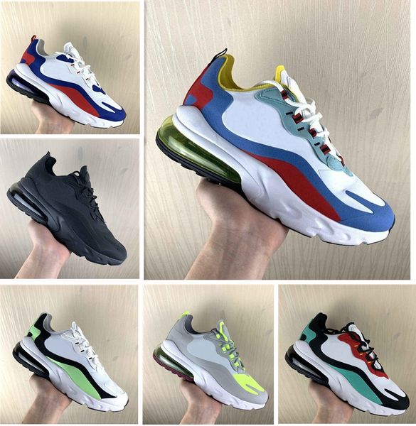

2019 react men women running shoes bauhaus optical triple black white fashion mens trainer breathable sports sneakers 36-45, White;red