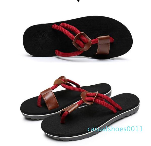 

men slipper 2018 119 9 waterproof red men shoes solid color beach slipper c11, Black