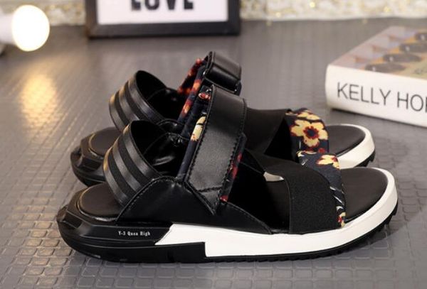 

summer new sandals platform men sand leisure roman sandals male cross, Black