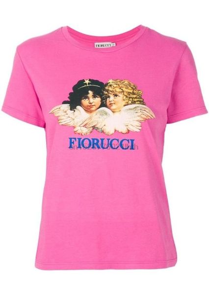 

fiorucci angels t shirt new cotton t-shirt men round neck short-sleeved casual t-shirt, White;black