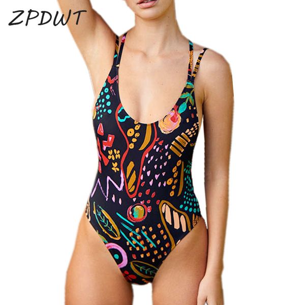 

zpdwt one piece swimsuit retro monokini swimwear women 2020 bathing suit female bodysuit summer brazilian swimsuit swim wear, White;black