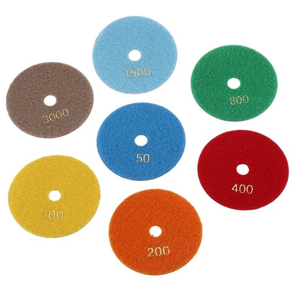 

7pcs diamond dry polishing pads 100mm sanding disc polishing marble granite polisher disc