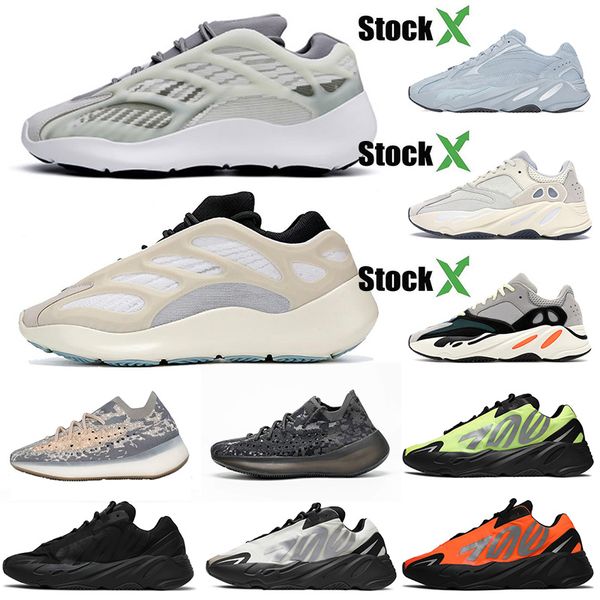 

wholesale 2020 azael white skeleton reflective 3m men kanye running shoes hospital blue west 700 wave runner stock x trainers sneakers 36-45