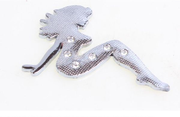 

003 3d твердого металл стандартной модификации автомобиля с алмазной девушкой наклейками персонализированных стикер автомобиля 20g золото и