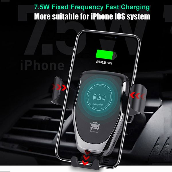 

Multi function wirele car charger 10w fa t charging car holder air vent mount for iphone x x max xr am ung 10 10plu huawei