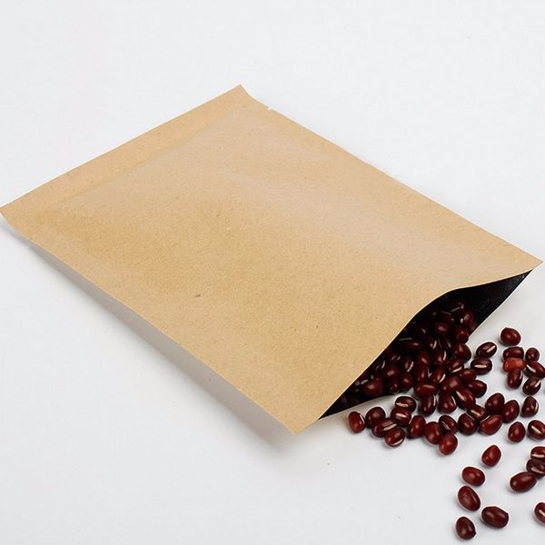 

100 pcs kraft paper bags pouches,kraft foil flat heat sealed bags,kraft aluminum foil bags for tea packaging width 6cm to 20 cm