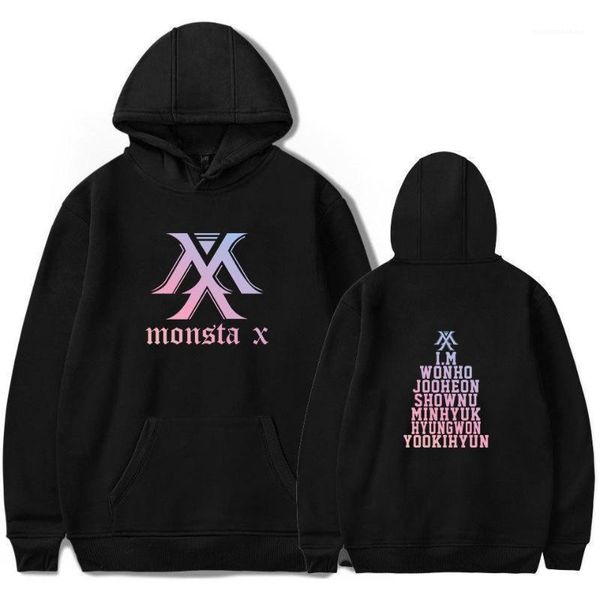 

hooded 19ss sweatshirts teenager clothing pullovers team x monsta hoodie men women, Black